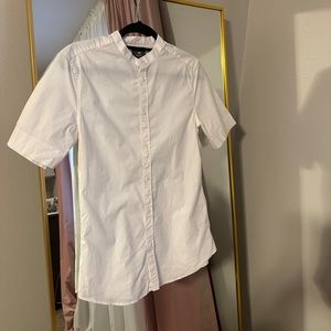 H&M White Short Sleeve Blouse